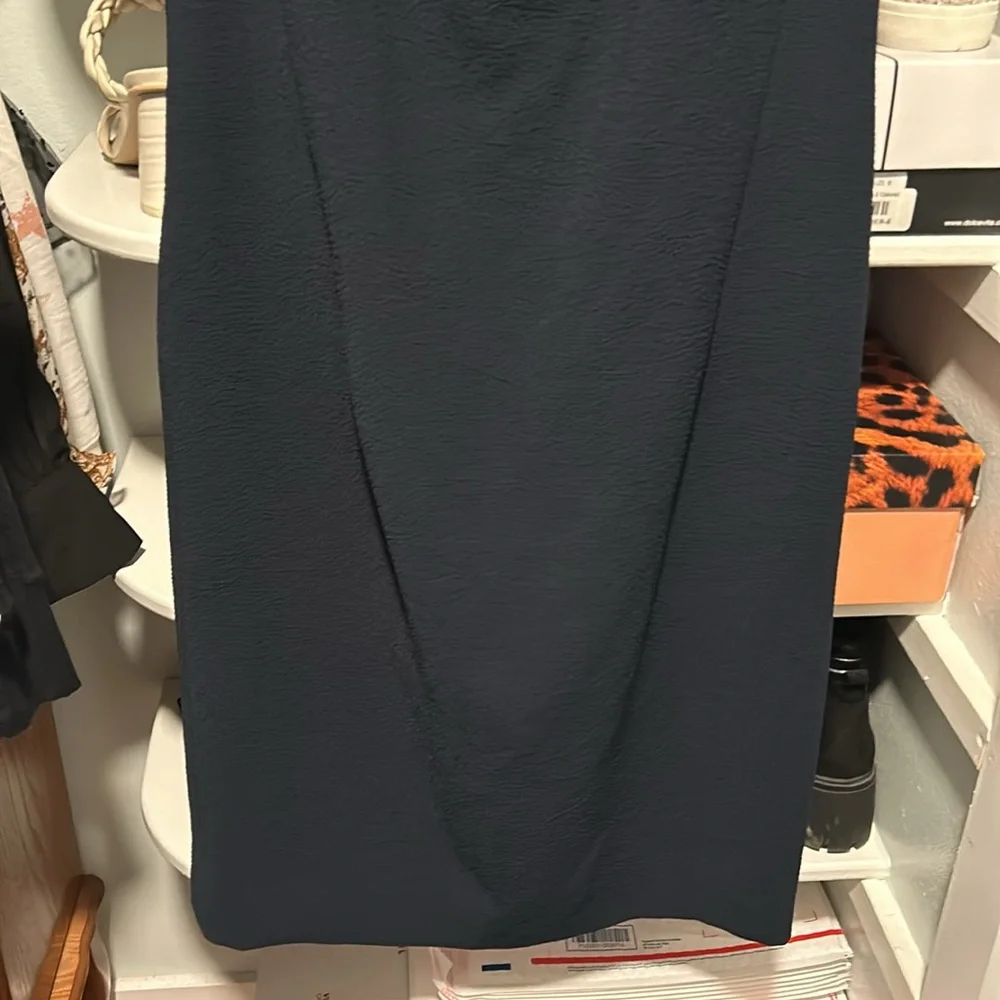 M.M. Lafleur The Marilyn Dress Stretch Linen Blue - Picture 4 of 12